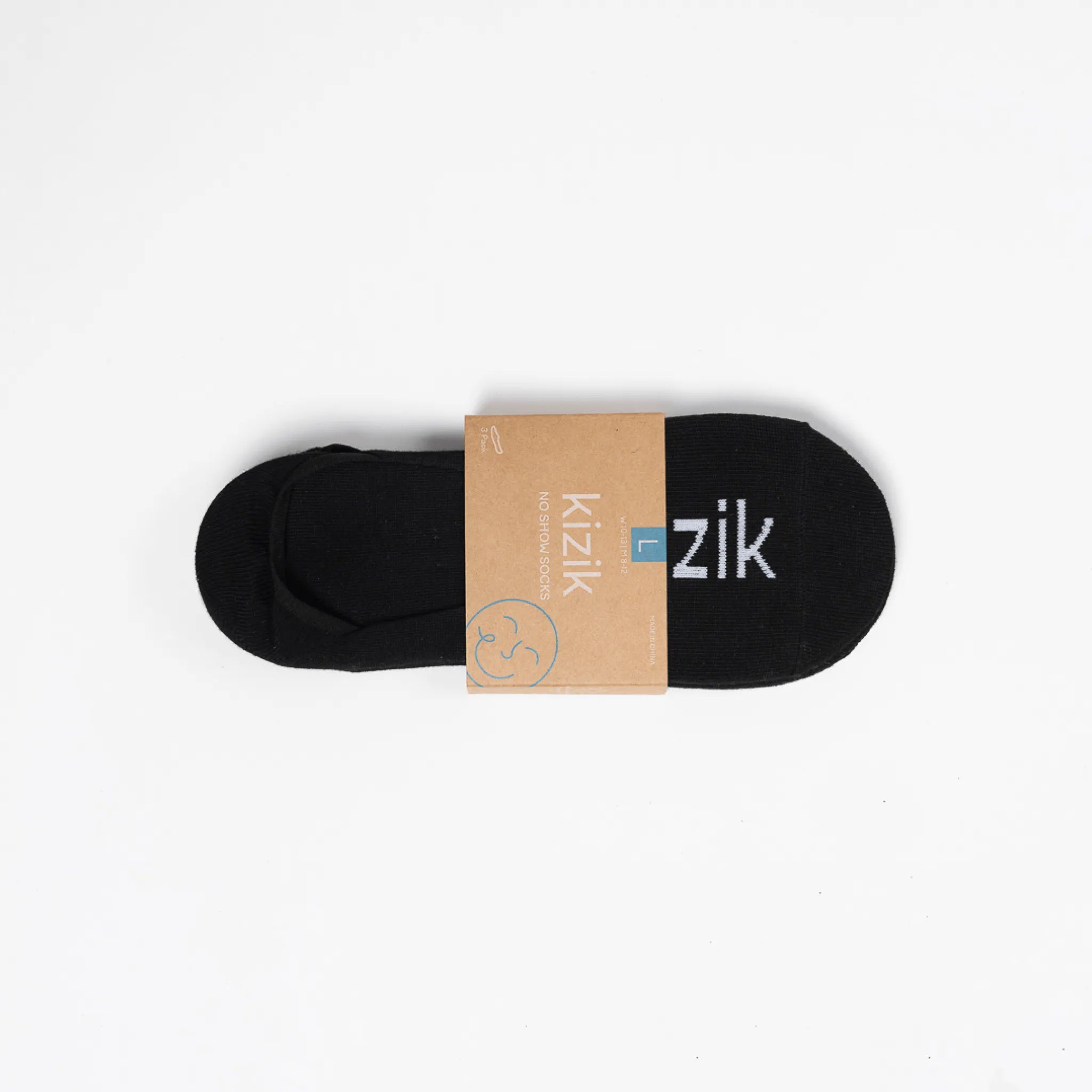 Kizik No Show Socks (3-Pack, Black)
