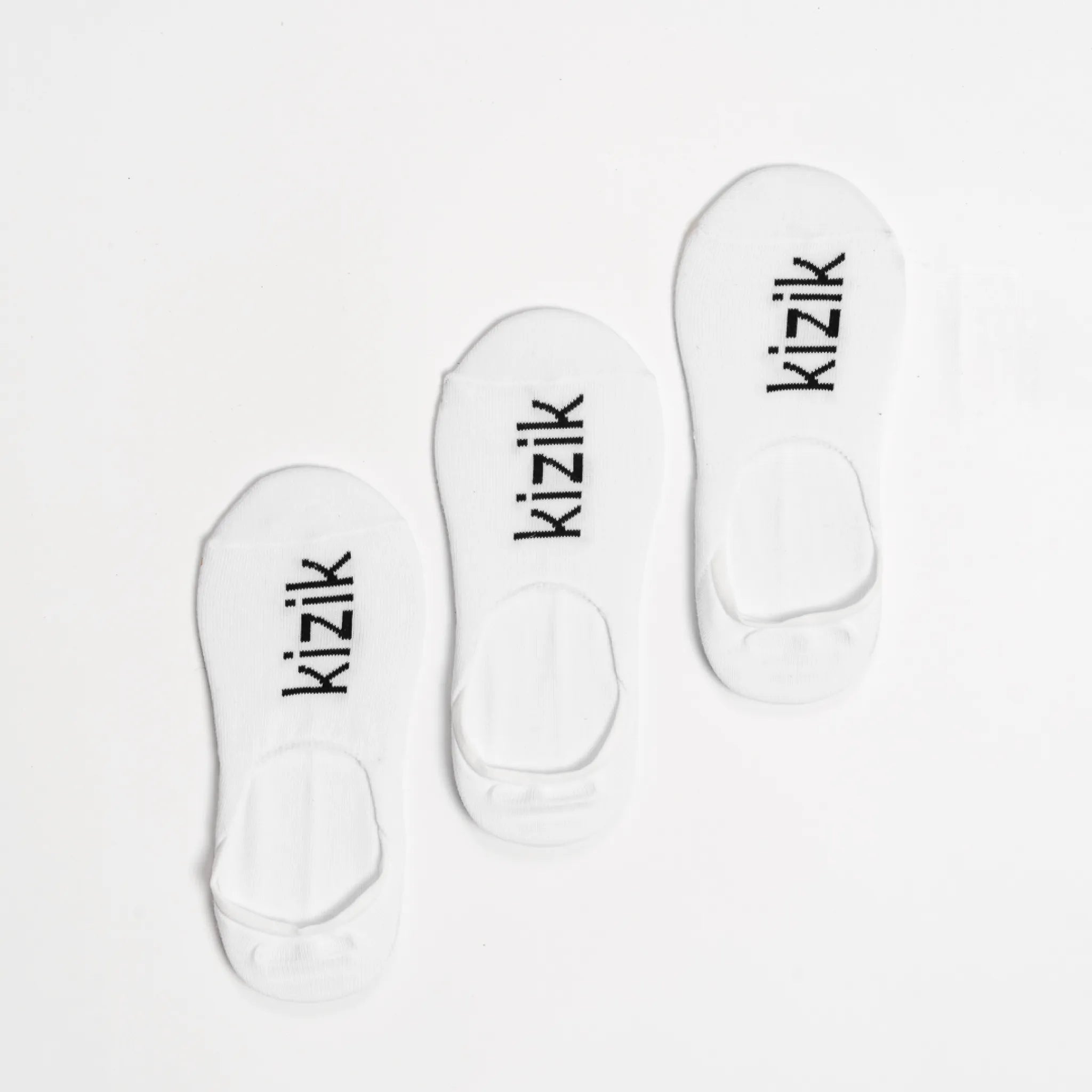 Kizik No Show Socks (3-Pack, White)